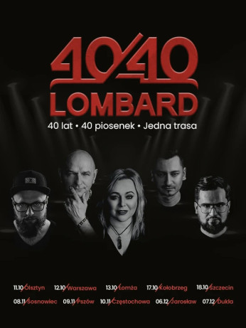 Jarosław Wydarzenie Koncert Lombard "Trasa 40/40"